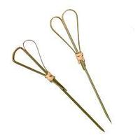 Brochettes en bambou naturel de 12 cm, disponibles en OEM, pour cocktails, apéritifs, fruits, décorations de plats.