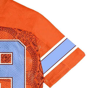 Camiseta de fútbol americano oversize personalizada gratis para hombre, estilo urbano, de malla, corte holgado, jersey de fútbol americano con sublimación y bordado. - Product Image 5