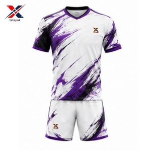 Nueva Camiseta de Fútbol 100% Poliéster, Diseño de Logotipo Personalizado, Uniforme de Fútbol para Adultos, Ropa Deportiva Transpirable de Secado Rápido, Venta al Por Mayor OEM - Product Image 3