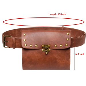 Durable Vintage Leather Hunting <b>Pouch</b> with Secure Hasp Closure Detachable <b>Belt</b> and Unisex Style for Outdoor Adventures - Product Image 4