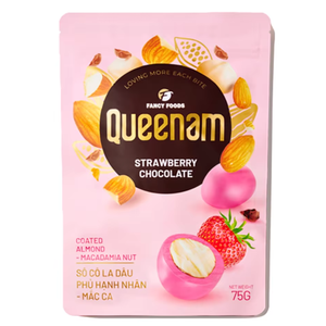 ผู้ผลิตขายส่งช็อกโกแลตดรากี OEM/ODM ฮาลาล 75 กรัม ช็อกโกแลตรสสตรอว์เบอร์รีเคลือบอัลมอนด์และแมคคาเดเมีย ขนมขบเคี้ยวจากซัพพลายเออร์ - Product Image 1