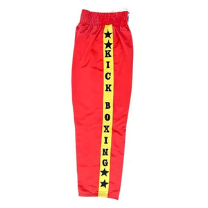 Pantalon de boxe et de kickboxing personnalisé à rayures latérales, extensible, séchage rapide, respirant, léger et durable – Prix de gros - Product Image 4