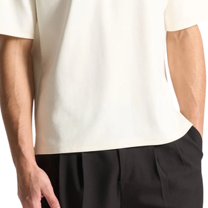 Camiseta de algodón de manga corta con cuello redondo para hombre, diseño artístico en la espalda, corte holgado, dobladillo recto, venta al por mayor, personalizada, OEM - Product Image 6