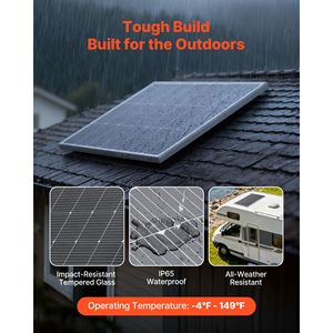 Pannello Solare Monocristallino 200W con Alta Efficienza del 23% Stabile con Uscita MC4 Impermeabile IP65 Telaio in Alluminio Potenza Massima 720W - Product Image 5