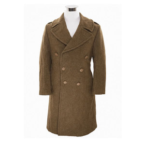 Trench-coat classique pour homme, reproduction, en toile écologique respirante, coupe confortable, panneaux longs, boutons sur le devant, pratique - Product Image 1