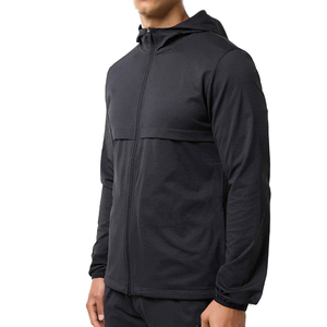<b>Men's</b> Solid <b>Grey</b> Zip Up Hoodie Fleece Pullover <b>Sweatshirt</b> With Kangaroo Pocket - Product Image 5