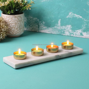 Luxury Handmade Geometric <b>Candle</b> <b>Holder</b> with <b>Marble</b> Work Unique Decorative Piece for Stylish Home Decor - Product Image 5