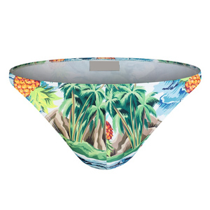Slips de bain pour hommes imprimés par sublimation, taille basse, maillot de bain imperméable, sous-vêtements de plage pour hommes - Product Image 2