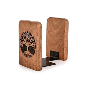 Porte-livres sculptés en bois de Sheesham |   Organisateur de bureau sculpté à la main, vente en gros en Inde - Product Image 3