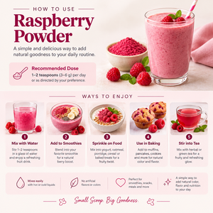 Poudre de framboise lyophilisée 100% naturelle de qualité alimentaire pour les smoothies et les produits aromatisés aux fruits naturels - Product Image 5