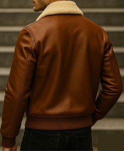 Chaqueta de Cuero para Hombre y Mujer, Nueva Moda, Cuello Alto, Logotipo Frontal, Invierno, Casual, Transpirable, Resistente al Viento - Product Image 5