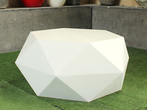 Mesa de Centro Moderna de Hormigón con Diseño Geométrico Poligonal, Resistente para Exteriores, Ideal para Hoteles y Salas de Estar - Product Image 5