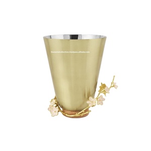 Vase de fleur de cerisier élégant pour la maison, fête de mariage, hôtel Vase décoratif couleur or Pot de fleur en acier accessoires de table - Product Image 1