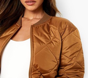 Women's <b>Lightweight</b> Bomber <b>Jacket</b> Custom Color Windproof Zip Closure Fashion Outerwear For Women - Product Image 5