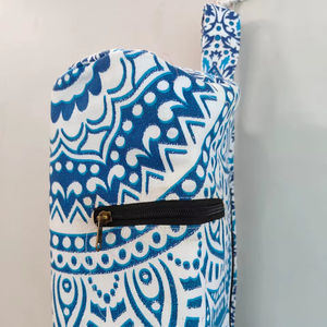 Bolsa de Yoga de Algodón Hecha a Mano con Diseño de Mandala, Cierre de Cremallera y Correas Ajustables, para Estudio de Yoga y Ejercicio - Product Image 1