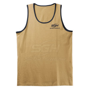 Camiseta deportiva de diseño personalizado para hombre, 100% algodón, ropa de gimnasio, tela transpirable, camiseta sin mangas para hombre - Product Image 5