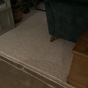 Fait à la main moderne boucle ronde pile laine coton tapis grand plat tissage pour salon chambre maison prier Camping utilisation - Product Image 2