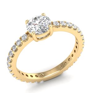 Bagues REYES en argent sterling 925 plaqué rhodium, certifiées GRA, avec moissanite 1,4 carat, design original, accessoires de mariage, bijoux fins - Product Image 1