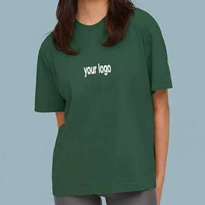 Custom Made Summer Streetwear women t-shirts Drop Shoulder Oversized 100% Cotton Boxy Fit Crew Neck High Quality Quick Dry OEM - Product Image 1