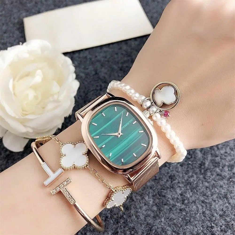 Nova Chegada Alto Desempenho senhoras relógio de pulso jóias marca define mulheres metal relógio malha banda made in China relógios de luxo