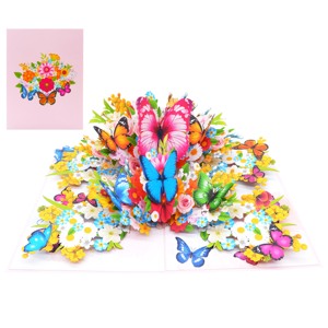 Tarjeta Pop 3D Cosmos Flower, Diseño Personalizado, Corte Láser, Impresión Offset en Papel, Mejor Precio, Tendencia Principal, Acción de Gracias - Product Image 1