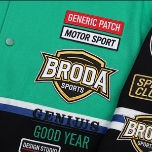Vêtements d'extérieur de mode en coton et polyester pour hommes, respirants, d'hiver, avec patch brodé personnalisé pour équipe de course, vente en gros OEM de streetwear - Product Image 3