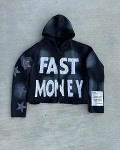 Nouveauté 2026 – Sweat à capuche surdimensionné personnalisé de haute qualité, effet délavé, vintage, avec fermeture éclair, en molleton bouclette, effet soleil éclairé, pour homme - Product Image 6
