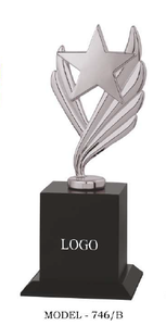 Trofeo Estrella Metálica, Plateado en Oro, Plata y Oro Rosa, Modelo 746 A B C, Grabado Duradero, Premio para Deportes y Juegos - Product Image 5