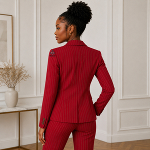 Blazer brodé bicolore pour femme, style maçonnique Delta Sigma Heritage, tenue grecque, pour le bureau - Product Image 4