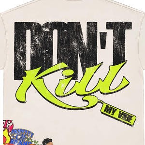 T-shirt blanc à manches courtes pour homme, coupe ample, col rond, style streetwear, tissu jersey avec impression de lettres, logo au dos - Product Image 5