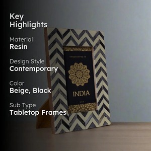 Chevron Bone Photo <b>Frame</b> Rectangular Wooden <b>Picture</b> <b>Frame</b> Desktop Display Decorative Home Decor - Product Image 4