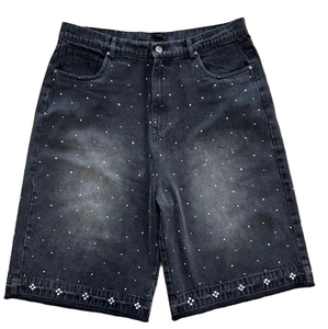 Nouveauté : Short en jean délavé pour homme, coupe slim, style décontracté, tendance été, OEM - Product Image 1