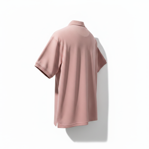 เสื้อสตรีทแวร์ผู้ชายแบบ OEM สกรีนโลโก้ตามสั่ง ทรงหลวมไหล่ตก สีชมพูอมเทา ผ้าถักพิมพ์ลาย 100% ผ้าฝ้าย - Product Image 5