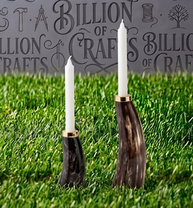 Natural Buffalo Horn <b>Tea</b> <b>Light</b> <b>Holder</b> Handmade Rustic Home Decor Accent for Tabletop Display - Product Image 5