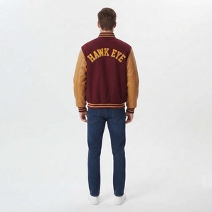 Chaqueta Varsity de Lana Extra Grande para Hombre, Estilo Urbano, Marca Hawk Eye Sports, con Botones, Talla Grande, Secado Rápido, Relleno de Algodón - Product Image 2