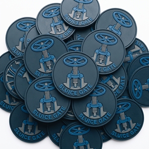 Fabricant direct : Patch en caoutchouc 3D, Badge rond en PVC souple, motif Vanne de tuyauterie industrielle à vapeur, pour sac à dos, veste et casquette d'extérieur - Product Image 6