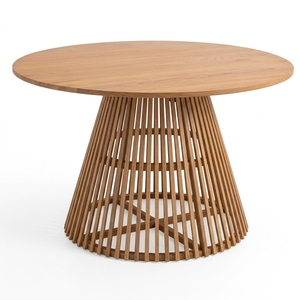 New Modern Minimalist <b>Round</b> Wood Dining <b>Table</b> Eco-Friendly Outdoor <b>Garden</b> Patio Furniture Indoor Kitchen Restaurant Desk Box Set - Product Image 1