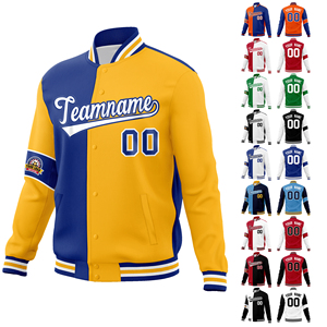 Chaqueta Varsity Personalizada para Hombre, Resistente al Viento, Roja y Negra, Estilo Letterman, Béisbol, Bomber, con Nombre y Número Personalizados, Diseño con Parches, Ropa Urbana - Product Image 4