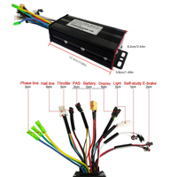 Kit de contrôleur de moteur à capteur Hall pour vélo électrique 36V 48V 26A 500W 750W avec écran SW900