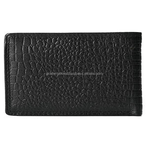 Cartera de cuero plegable para hombre auténtica con diseño de cocodrilo y logotipo personalizado disponible en el Fabricante Mayorista de La India - Product Image 5