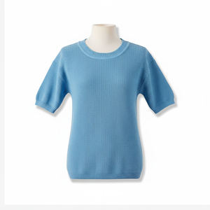 Prix Abordable – Nouveau Pull Tricoté Décontracté à Col Rond Couleur Unie 100% Acrylique Vietnamien à Manches Courtes Anti-Plis pour Adulte - Product Image 1