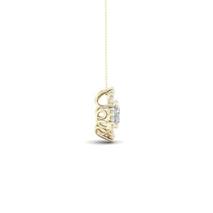 Colgante de Halo con Diamante Cultivado en Laboratorio, Corte Oval, Certificado IGI, en Oro de 10K, 14K, 18K, Plata de Ley 925, 935, Joyería Fina - Product Image 3