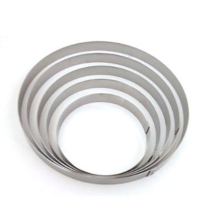 Aro Redondo Bajo para Tartas de Acero Inoxidable, 2cm de Altura, de 12cm a 24cm, Base para Repostería, Molde para Quiche y Flan, Apto para Horno - Product Image 2