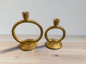 UNICORN HANDICRAFTS <b>Brass</b> Ring <b>Candlestick</b> Holder Set Home Decoration Durable Metal Design Eco-friendly Handmade Easter - Product Image 5