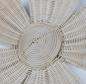 Rattan Artistic Flower Wall Hanging Decor For Home Living Room Bedroom Entryway Wall Styling Natural And Handmade Floral Accent - Product Image 4