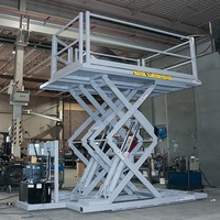 Système de levage à ciseaux robuste, capacité de 6 tonnes, moteur 2,2 kW 220-380 V, hauteur de levage de 1900 mm, utilisation industrielle, élévation stable