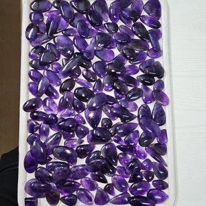 Lot de cabochons lisses en améthyste violette naturelle en gros pour la fabrication de bagues et de pendentifs - Product Image 5