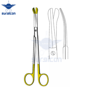 Tijeras de Disección Zouor de 20 cm (8 Pulgadas), Curvas, Doradas TC, con Hojas de Corte de Precisión - Product Image 2