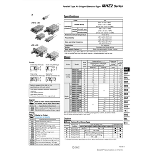 SMC Pneumatics Air Gripper Equipo de manejo de materiales de la MHZ2-10C - Product Image 1