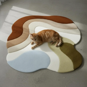 Tapis en laine tufté à la main, irrégulier, de haute qualité, motif moderne, fait main, écologique, pour salon, chambre d'enfants, hôtels, bureau - Product Image 2